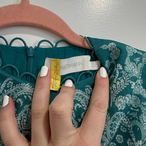 Excellent Zimmermann Jude Paisley Dress AU 0 / US 4 - Picture 3 of 4